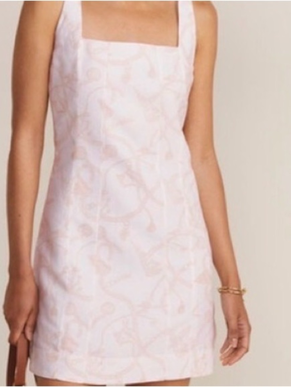 💕EUC Vineyard Vines Pale Pink Maritime Square-Neck Mini Dress